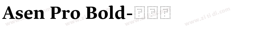 Asen Pro Bold字体转换